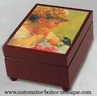 Bo&icirc;tes &agrave; bijoux musicales avec photo Bo&icirc;te &agrave; bijoux musicale avec photo : bo&icirc;te &agrave; bijoux musicale "Fillette et oiseau"
