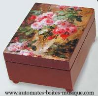 Bo&icirc;tes &agrave; bijoux musicales avec photo Bo&icirc;te &agrave; bijoux musicale avec photo : bo&icirc;te &agrave; bijoux musicale "Bouquet de fleurs"
