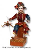 Automates en porcelaine Automate musical traditionnel : automate musical Polichinelle