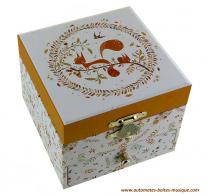 Boîtes à bijoux musicales avec animaux Boîte à bijoux musicale Trousselier en bois: boîte à bijoux Trousselier avec chat dansant