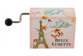 Boîtes à musique à manivelle en carton illustré Boîte à musique à manivelle en carton illustré "Belle Lurette" - La vie en rose (Louiguy / Edith Piaf).