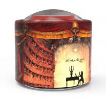 Boîtes à musique "Brilly" Boîte à musique "Brilly" en carton illustré avec demi-globe en verre - Petite musique de nuit (W. A. Mozart).