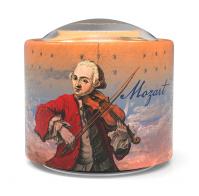 Boîtes à musique "Brilly" Boîte à musique "Brilly" en carton illustré avec demi-globe en verre - La flûte enchantée (W. A. Mozart).