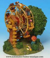 Man&egrave;ges musicaux miniatures en polystone Man&egrave;ge musical miniature : man&egrave;ge grande roue avec des ours