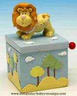 Jouets musicaux pour les petits Jouet musical &agrave; manivelle : lion