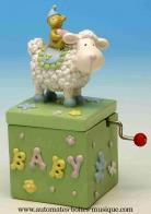 Jouets musicaux pour les petits Jouet musical &agrave; manivelle : mouton