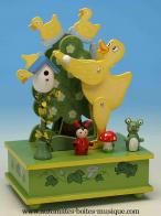 Jouets musicaux en bois Jouet musical en bois : jouet musical avec roue des canards