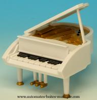 Instruments de musique miniature en plexiglas Instrument de musique miniature : bo&icirc;te &agrave; musique piano &agrave; queue