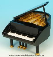 Instruments de musique miniature en plexiglas Instrument de musique miniature : bo&icirc;te &agrave; musique piano &agrave; queue