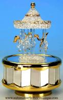 Bo&icirc;tes &agrave; musique en verre Bo&icirc;te &agrave; musique en verre : bo&icirc;te &agrave; musique avec carrousel en verre