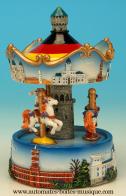Carrousels musicaux miniatures touristiques Carrousel musical miniature en polystone : carrousel musical Allemagne