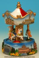 Carrousels musicaux miniatures touristiques Carrousel musical miniature en polystone : carrousel musical Italie