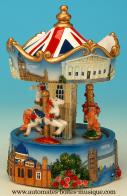 Carrousels musicaux miniatures touristiques Carrousel musical miniature en polystone : carrousel musical Angleterre