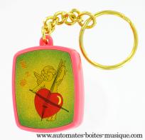 Porte-clefs musicaux Porte-clefs musical : porte-clefs musical avec m&eacute;lodie "La vie en rose"