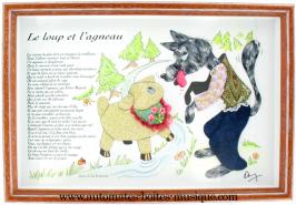 Tableaux musicaux pour enfants Tableau musical pour chambres d'enfants : tableau musical "le loup et l'agneau"