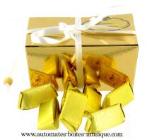 Chocolats, caramels et nougats musicaux Chocolats musicaux : ballotin de 45 chocolats au lait musicaux
