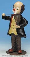 Clowns automates musicaux Clown automate musical : clown automate musical en porcelaine avec violon