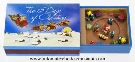 Bo&icirc;tes d allumettes musicales Bo&icirc;te d'allumettes musicale avec sc&egrave;ne anim&eacute;e miniature : P&egrave;re No&euml;l