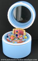 Automates musicaux nouveau-n&eacute;s Automate musical cadeau de naissance : bo&icirc;te ronde musicale pour nouveau-n&eacute; gar&ccedil;on