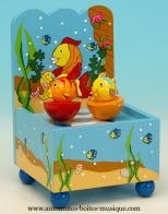 Bo&icirc;tes &agrave; musique pour la petite enfance Bo&icirc;te &agrave; musique pour enfants : bo&icirc;te &agrave; musique anim&eacute;e avec poissons danseurs