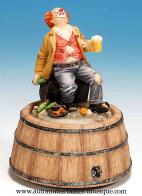 Clowns automates musicaux Clown automate musical en polystone : clown automate musical buveur de bi&egrave;re