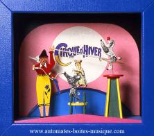 Tableaux m&eacute;caniques Tableau m&eacute;canique anim&eacute; : tableau m&eacute;canique anim&eacute; "Le dresseur de chiens"