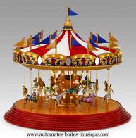 Grands carrousels musicaux miniatures Carrousel musical miniature : carrousel musical avec drapeaux