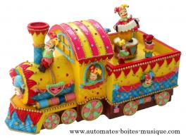 Man&egrave;ges musicaux miniatures en polystone Man&egrave;ge musical miniature : locomotive des bouffons