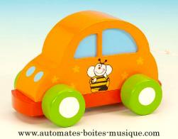 Voitures musicales anim&eacute;es Voiture musicale anim&eacute;e : voiture musicale orange