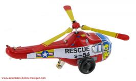 Jouets m&eacute;caniques en m&eacute;tal, t&ocirc;le et fer blanc Jouet m&eacute;canique en m&eacute;tal, t&ocirc;le et fer blanc : jouet m&eacute;canique mini avion rescue