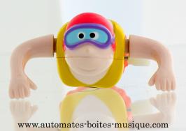 Automates humains nageurs Automate humain nageur : automate nageur avec bonnet de bain rose