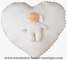 Doudous musicaux avec m&eacute;canismes musicaux &agrave; ficelle (animaux sur coussin musicaux) Doudou musical Trousselier avec m&eacute;canisme musical &agrave; ficelle : doudou musical en forme de coussin