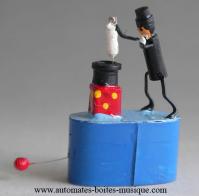 Automates de magie, automates truqu&eacute;s miniaturis&eacute;s Automate de magie miniaturis&eacute;, automate truqu&eacute; miniaturis&eacute; : "Le magicien au lapin"