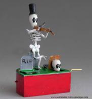 Automates de magie, automates truqu&eacute;s miniaturis&eacute;s Automate de magie miniaturis&eacute;, automate truqu&eacute; miniaturis&eacute; : "Le squelette violoniste"