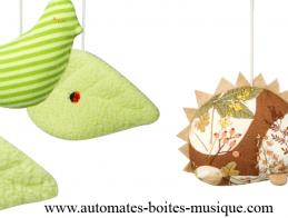 Mobiles musicaux anim&eacute;s avec animaux Mobile musical anim&eacute; Trousselier avec animaux : mobile musical anim&eacute; avec animaux de la for&ecirc;t.