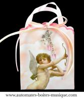 Bo&icirc;tes &agrave; musique sacs musicaux anges gardiens Bo&icirc;te &agrave; musique sac musical : sac musical avec ange gardien.