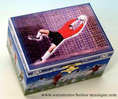 Bo&icirc;tes &agrave; bijoux musicales, bo&icirc;tes &agrave; musique pour gar&ccedil;ons Bo&icirc;te &agrave; bijoux musicales en bois / bo&icirc;te &agrave; musique en bois Football