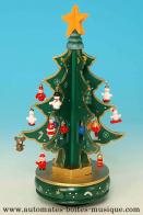 Bo&icirc;tes &agrave; musique sapins de No&euml;l Bo&icirc;te &agrave; musique sapin de No&euml;l en bois : bo&icirc;te &agrave; musique sapin de No&euml;l vert