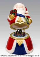 Bo&icirc;tes &agrave; musique anim&eacute;es de No&euml;l en porcelaine Bo&icirc;te &agrave; musique anim&eacute;e de No&euml;l en porcelaine Mr Christmas : bo&icirc;te &agrave; musique P&egrave;re No&euml;l