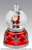 Boules &agrave; neige musicales pour sapins de No&euml;l Boule &agrave; neige musicale pour sapin de No&euml;l Mr Christmas : boule &agrave; neige avec p&egrave;re No&euml;l
