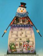 Calendriers musicaux de l'Avent Calendrier musical de l'Avent : calendrier de l'Avent en forme de bonhomme de neige