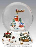 Boules &agrave; neige musicales de No&euml;l Boule &agrave; neige musicale de No&euml;l Mr Christmas : boule &agrave; neige automatique et lumineuse de No&euml;l