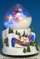 Boules &agrave; neige musicales de No&euml;l Boule &agrave; neige musicale de No&euml;l : boule &agrave; neige automatique avec p&egrave;re No&euml;l et bonhommes de neige
