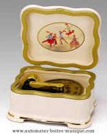 Instruments de musique m&eacute;canique en bois Instrument de musique m&eacute;canique Mr Christmas : Symphonion en porcelaine