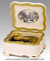 Instruments de musique m&eacute;canique en bois Instrument de musique m&eacute;canique Mr Christmas : Symphonion en porcelaine
