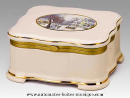 Instruments de musique m&eacute;canique en bois Instrument de musique m&eacute;canique Mr Christmas : Symphonion en porcelaine
