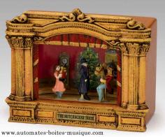Th&eacute;atres &agrave; automates Th&eacute;&acirc;tre musical &agrave; automates : th&eacute;&acirc;tre musical Casse-Noisettes miniature en r&eacute;sine