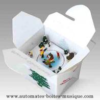 Bo&icirc;tes &agrave; musique anim&eacute;es de No&euml;l Bo&icirc;te &agrave; musique anim&eacute;e de No&euml;l : bo&icirc;te &agrave; musique anim&eacute;e dans une bo&icirc;te chinoise de fast food