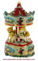 Carrousels musicaux miniatures de No&euml;l Carrousel musical miniature de No&euml;l : carrousel musical miniature de petite taille