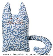 Doudous musicaux avec m&eacute;canismes musicaux &agrave; ficelle (animaux en tissu musicaux) Doudou musical Trousselier avec m&eacute;canisme musical : doudou musical chat en tissu